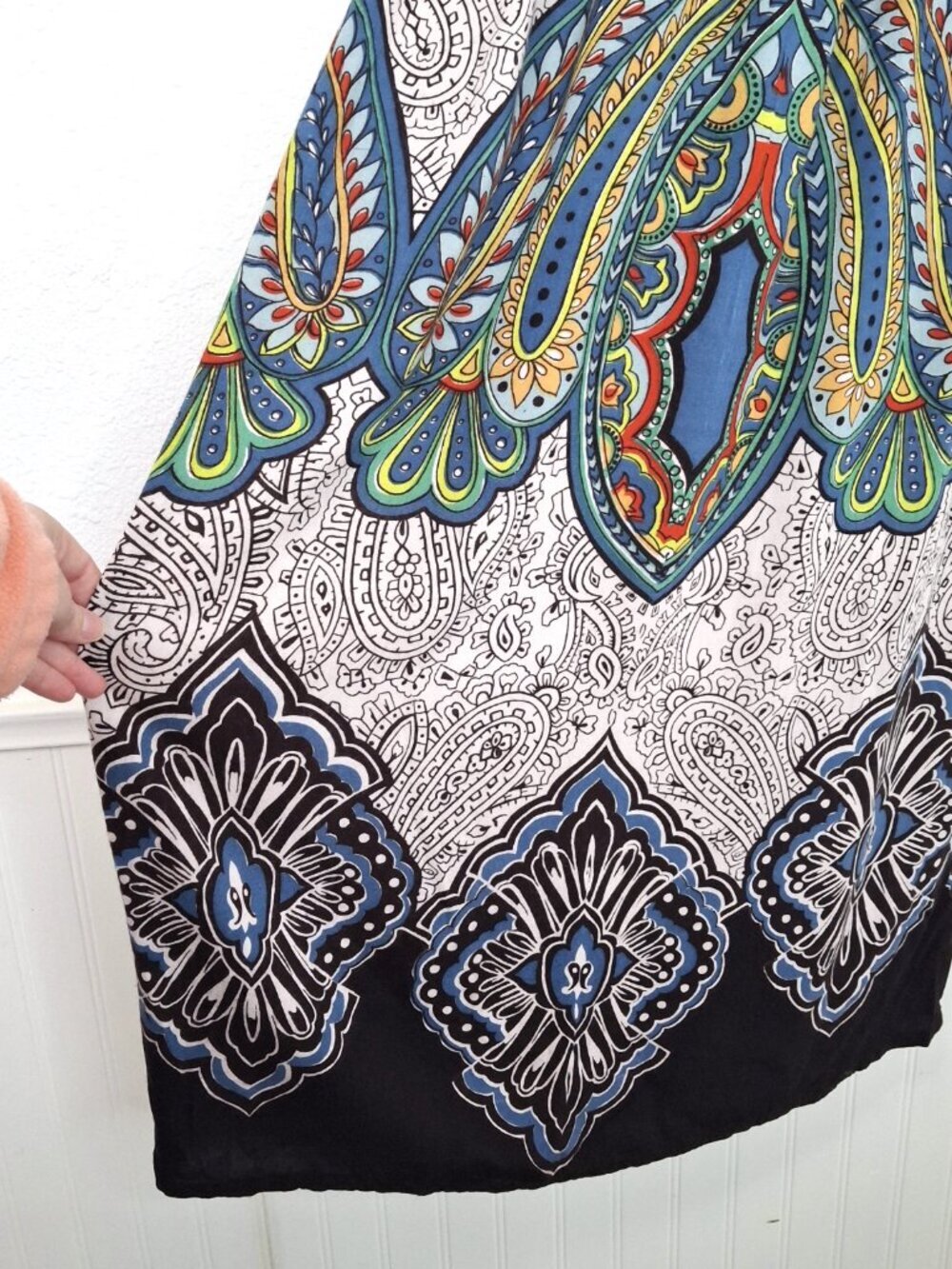 Angie Maxi Dress Sz M Strappy Colorful Boho Festival Sundress Hippie - Picture 6 of 13